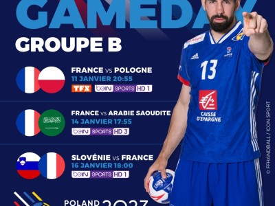 Programmation des matchs du tour Preliminaire Championnat du Monde Masculin de Handball